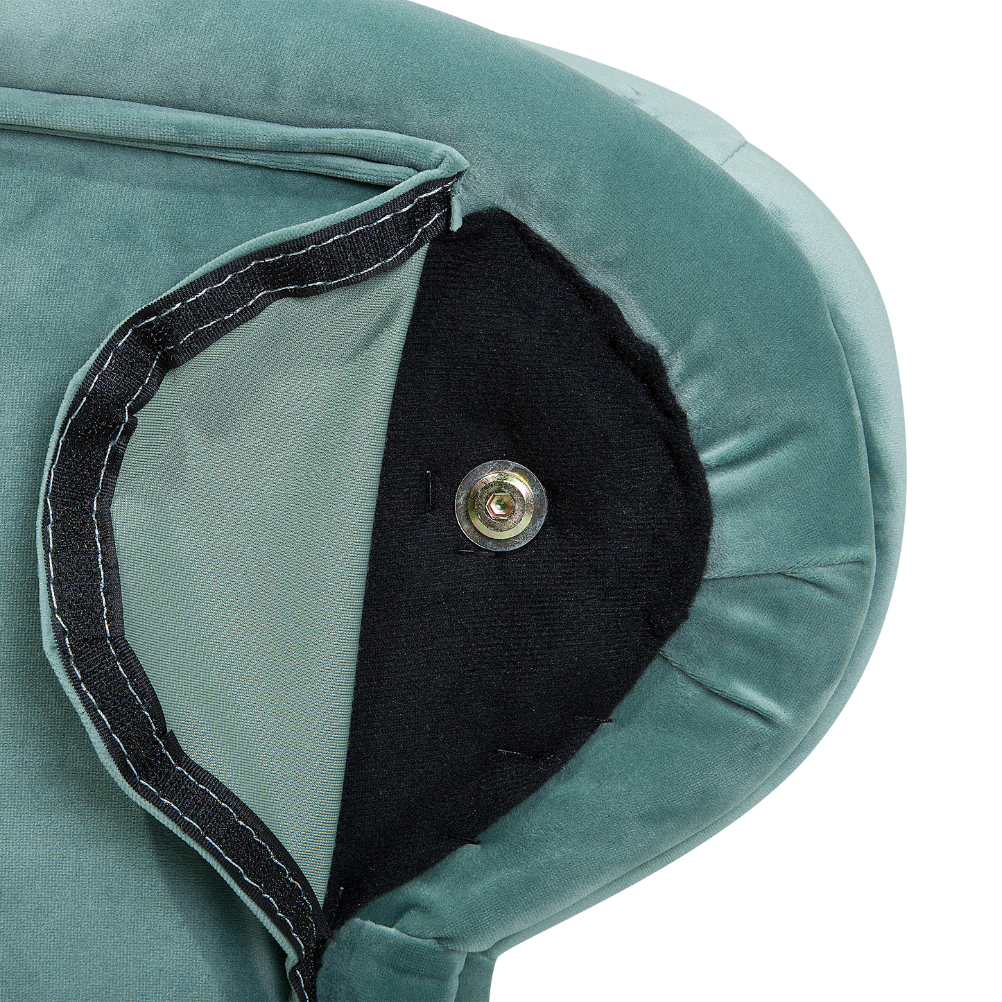 Chaiselongue Samtstoff mintgrün linksseitig NIMES