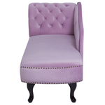 Chaiselongue Samtstoff violett linksseitig NIMES