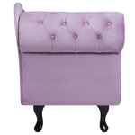 Chaiselongue Samtstoff violett linksseitig NIMES