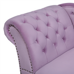 Chaiselongue Samtstoff violett linksseitig NIMES