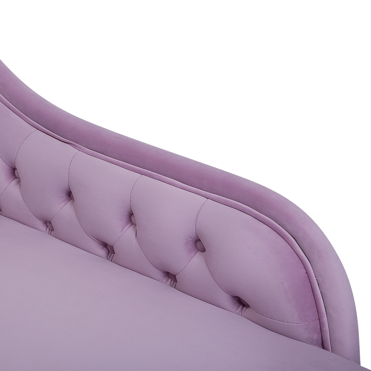 Chaiselongue Samtstoff violett linksseitig NIMES