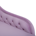 Chaiselongue Samtstoff violett linksseitig NIMES