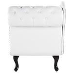 Chaiselongue Kunstleder weiss glänzend rechtsseitig NIMES