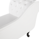 Chaiselongue Kunstleder weiss glänzend rechtsseitig NIMES