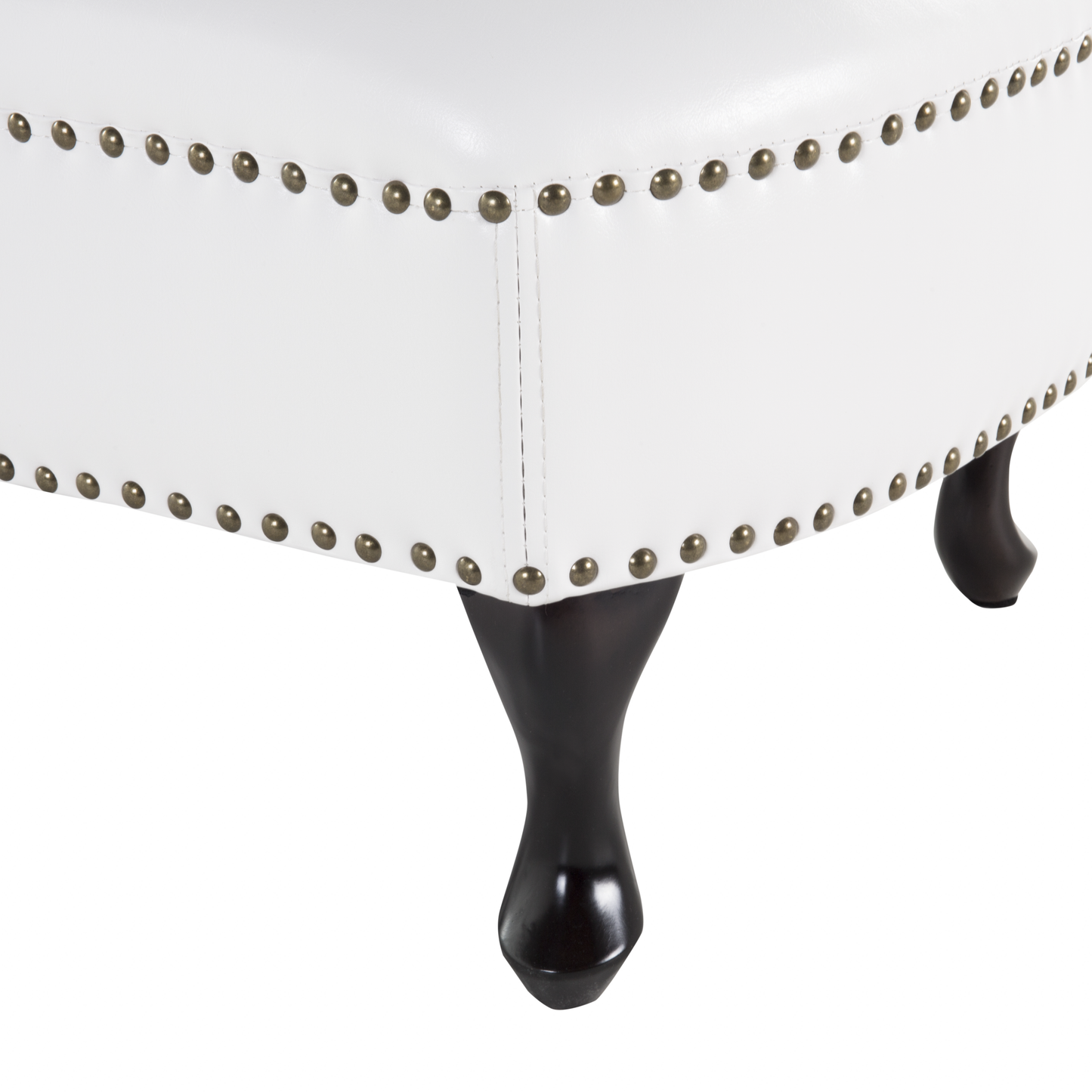 Chaiselongue Kunstleder weiss glänzend rechtsseitig NIMES