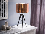 Tischlampe kupfer 55 cm Trommelform STILETTO