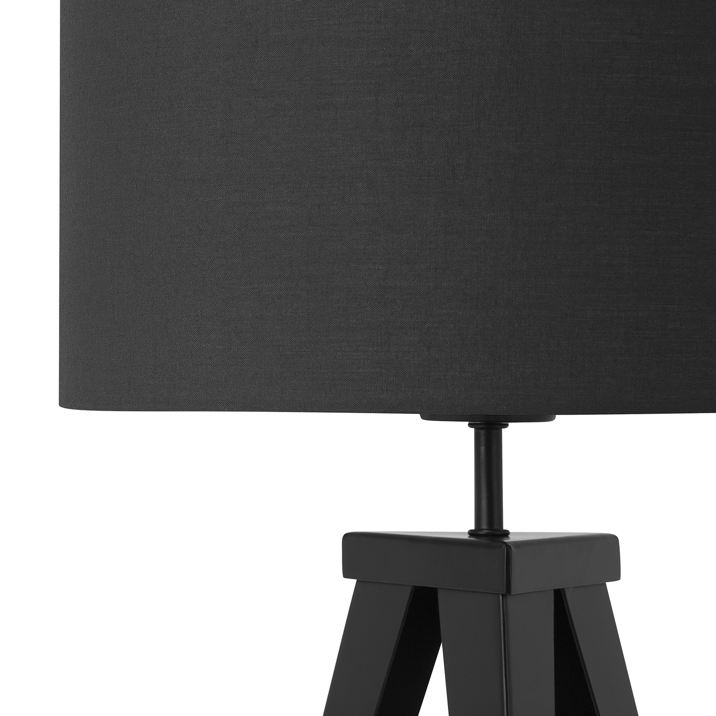 Tischlampe schwarz 55 cm Trommelform STILETTO