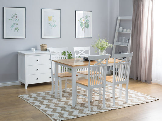 Esstisch Holz weiss 120 x 75 cm HOUSTON