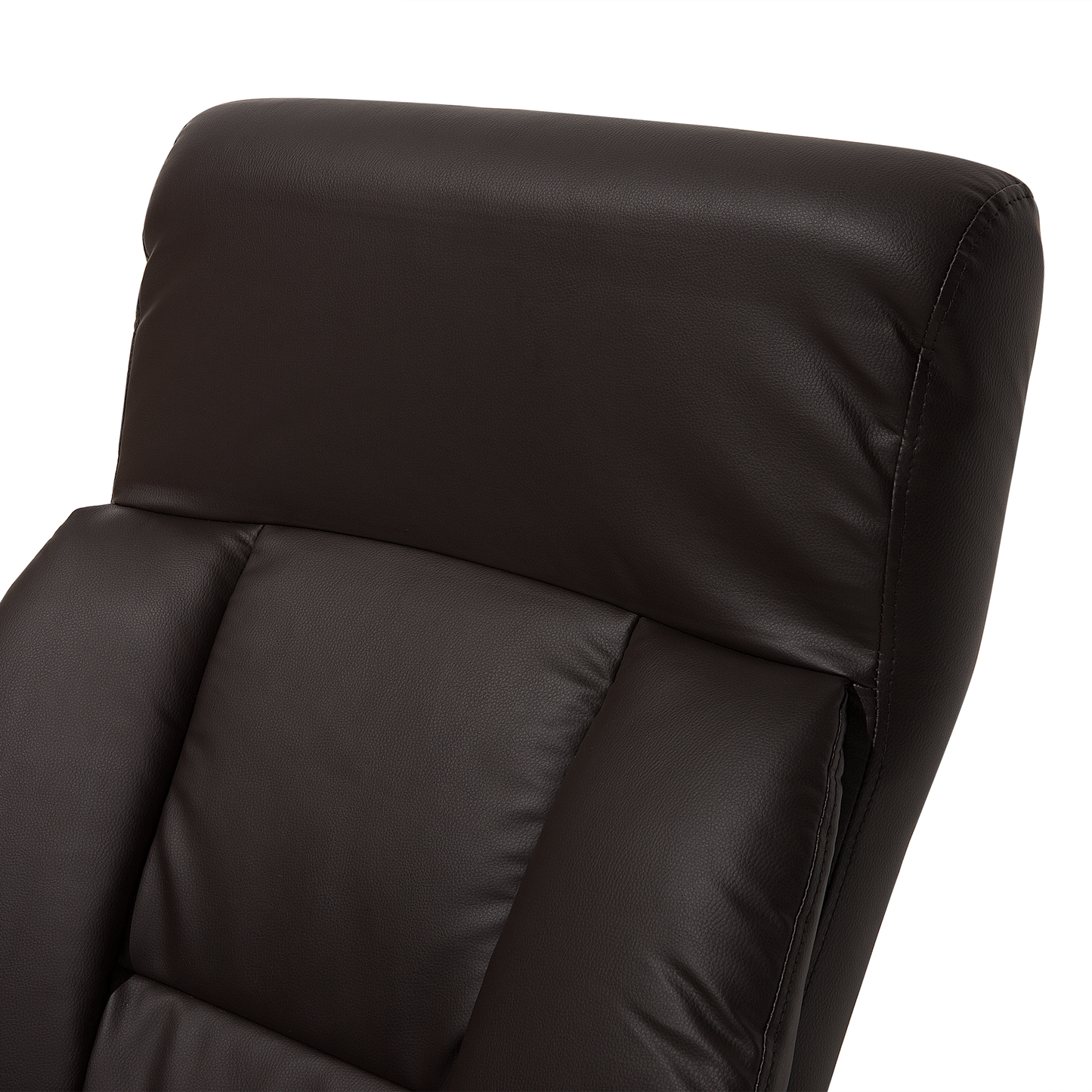 Massagestuhl FORCE mit Fussstütze Kunstleder Dunkelbraun