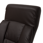 Massagestuhl FORCE mit Fussstütze Kunstleder Dunkelbraun
