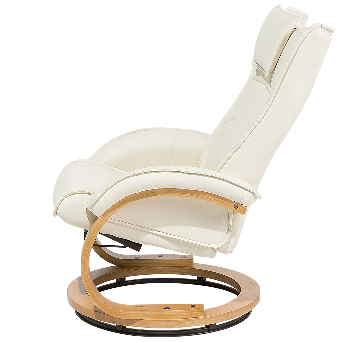 Massagestuhl MAJESTIC mit Fussstütze Kunstleder Weiss