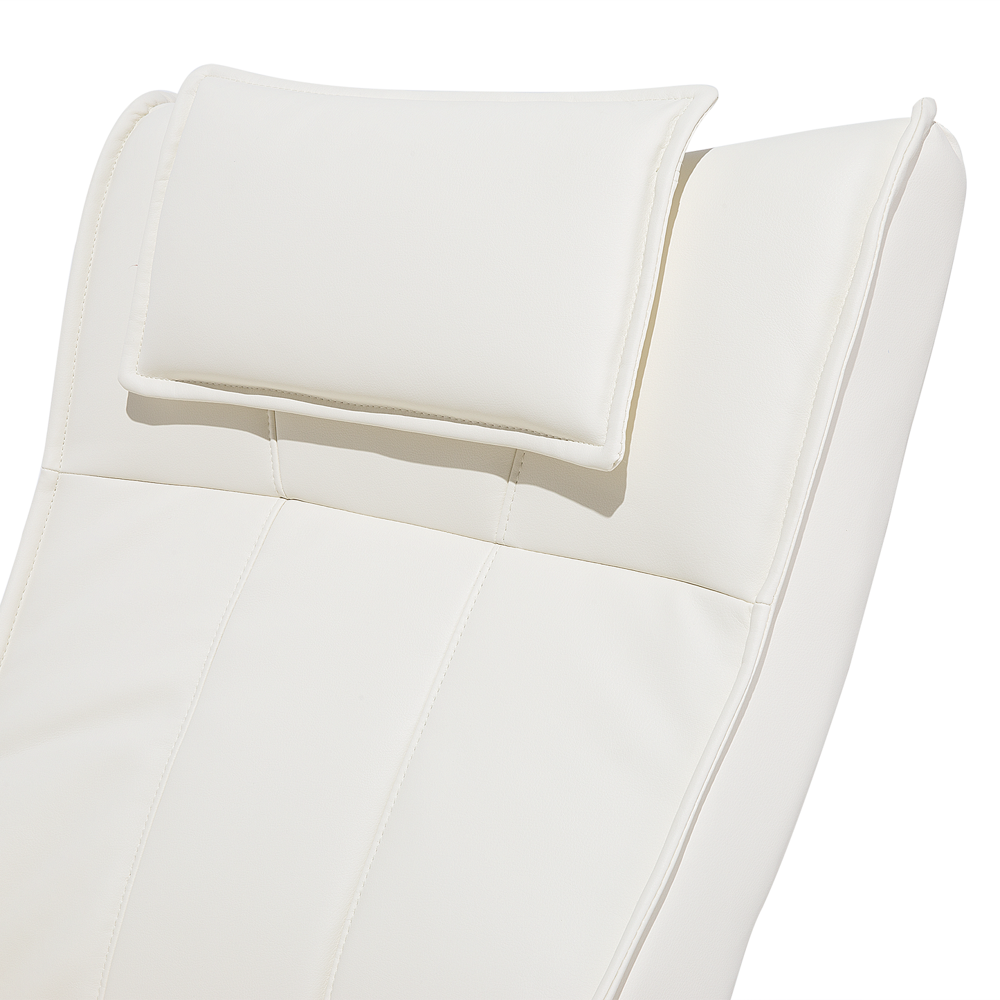 Massagestuhl MAJESTIC mit Fussstütze Kunstleder Weiss