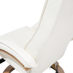 Massagestuhl MAJESTIC mit Fussstütze Kunstleder Weiss
