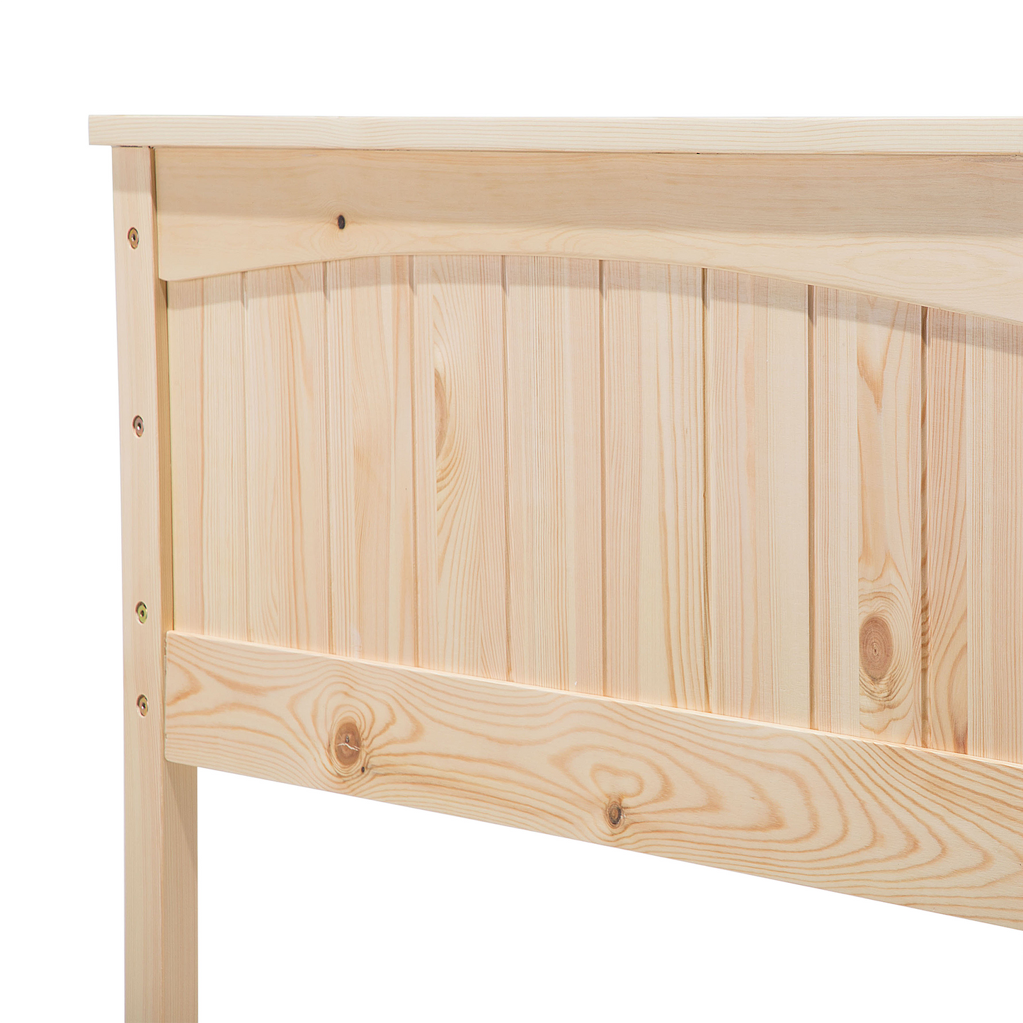 Hochbett Kiefernholz ALBON 90 x 200 cm Hellbraun