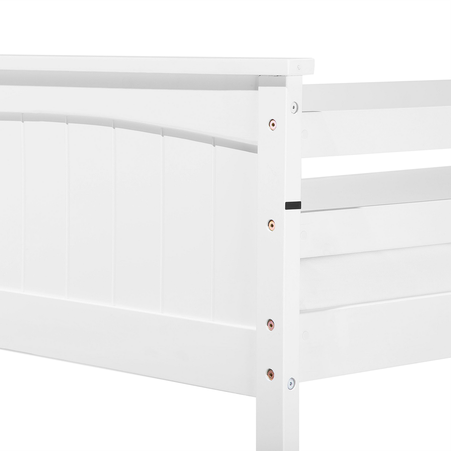 Hochbett Kiefernholz ALBON 90 x 200 cm Weiss