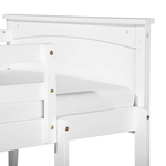 Hochbett Kiefernholz ALBON 90 x 200 cm Weiss