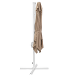 Ampelschirm 250 x 250 x 235 cm sandbeige / weiss MONZA