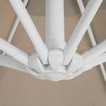 Ampelschirm 250 x 250 x 235 cm sandbeige / weiss MONZA