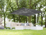 Ampelschirm 250 x 250 x 235 cm dunkelgrau / weiss MONZA
