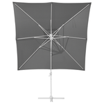 Ampelschirm 250 x 250 x 235 cm dunkelgrau / weiss MONZA
