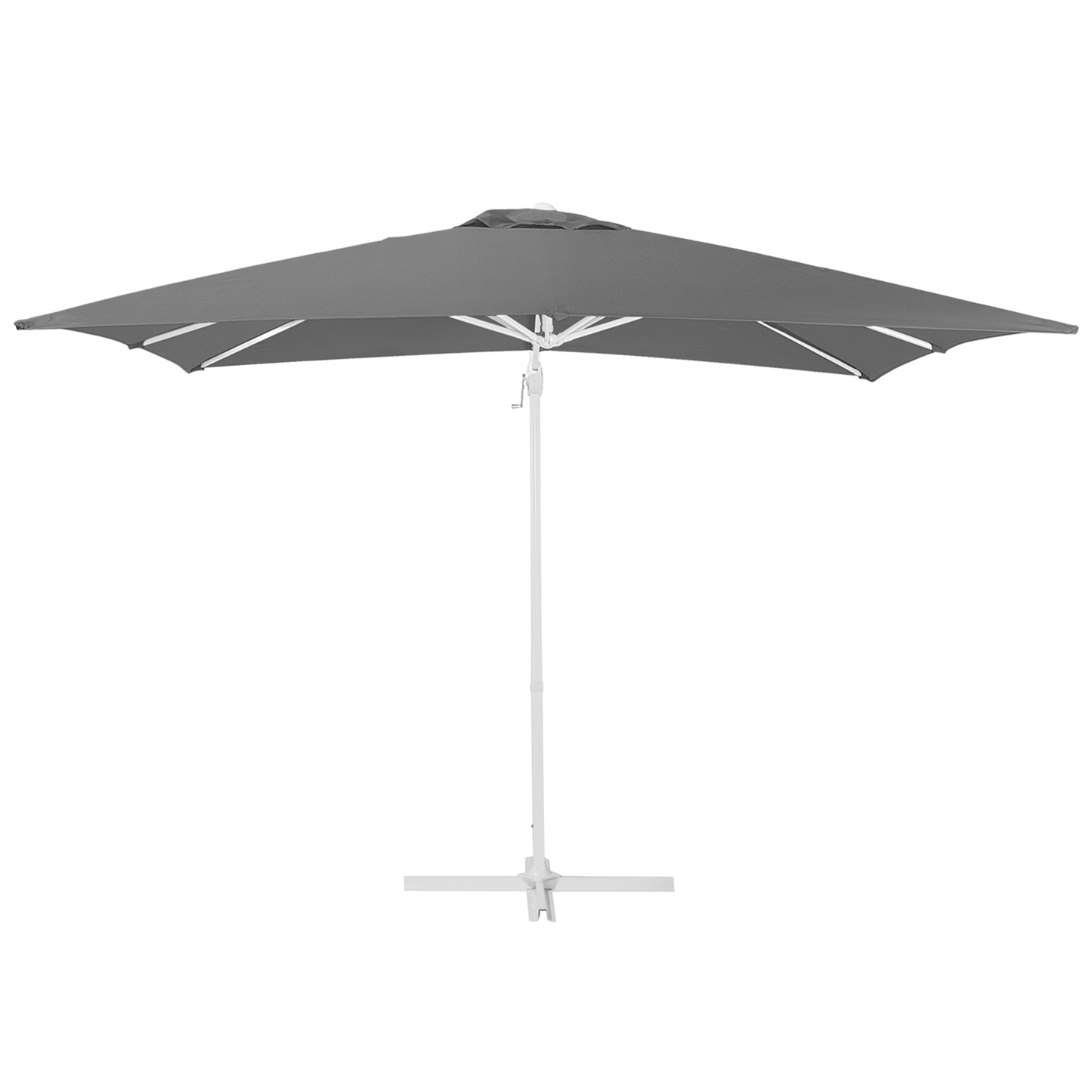 Ampelschirm 250 x 250 x 235 cm dunkelgrau / weiss MONZA