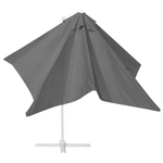 Ampelschirm 250 x 250 x 235 cm dunkelgrau / weiss MONZA