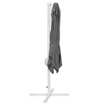 Ampelschirm 250 x 250 x 235 cm dunkelgrau / weiss MONZA