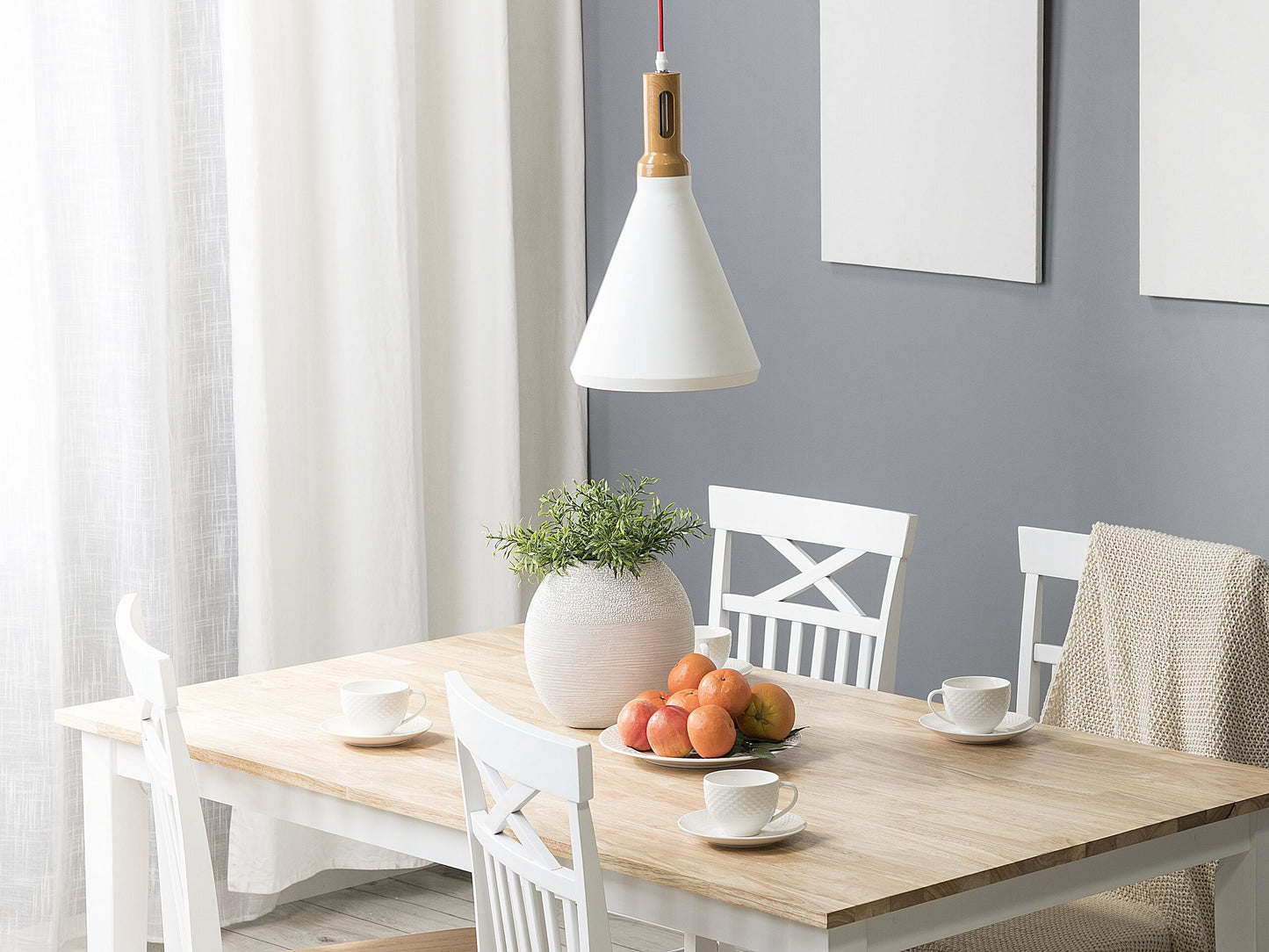 Hängelampe MACKENZIE Metall Weiss