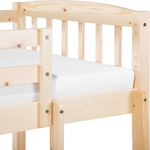 Hochbett Kiefernholz REVIN 90 x 200 cm Hellbraun