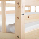 Hochbett Kiefernholz REVIN 90 x 200 cm Hellbraun