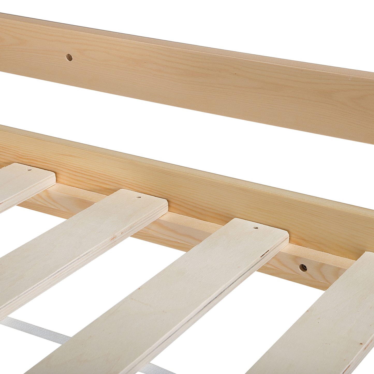 Hochbett Kiefernholz REVIN 90 x 200 cm Hellbraun