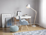 Stehlampe HETTON verstellbar Holz Weiss