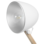 Stehlampe HETTON verstellbar Holz Weiss
