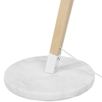Stehlampe HETTON verstellbar Holz Weiss
