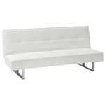 3-Sitzer Schlafsofa Kunstleder weiss 189 cm DERBY