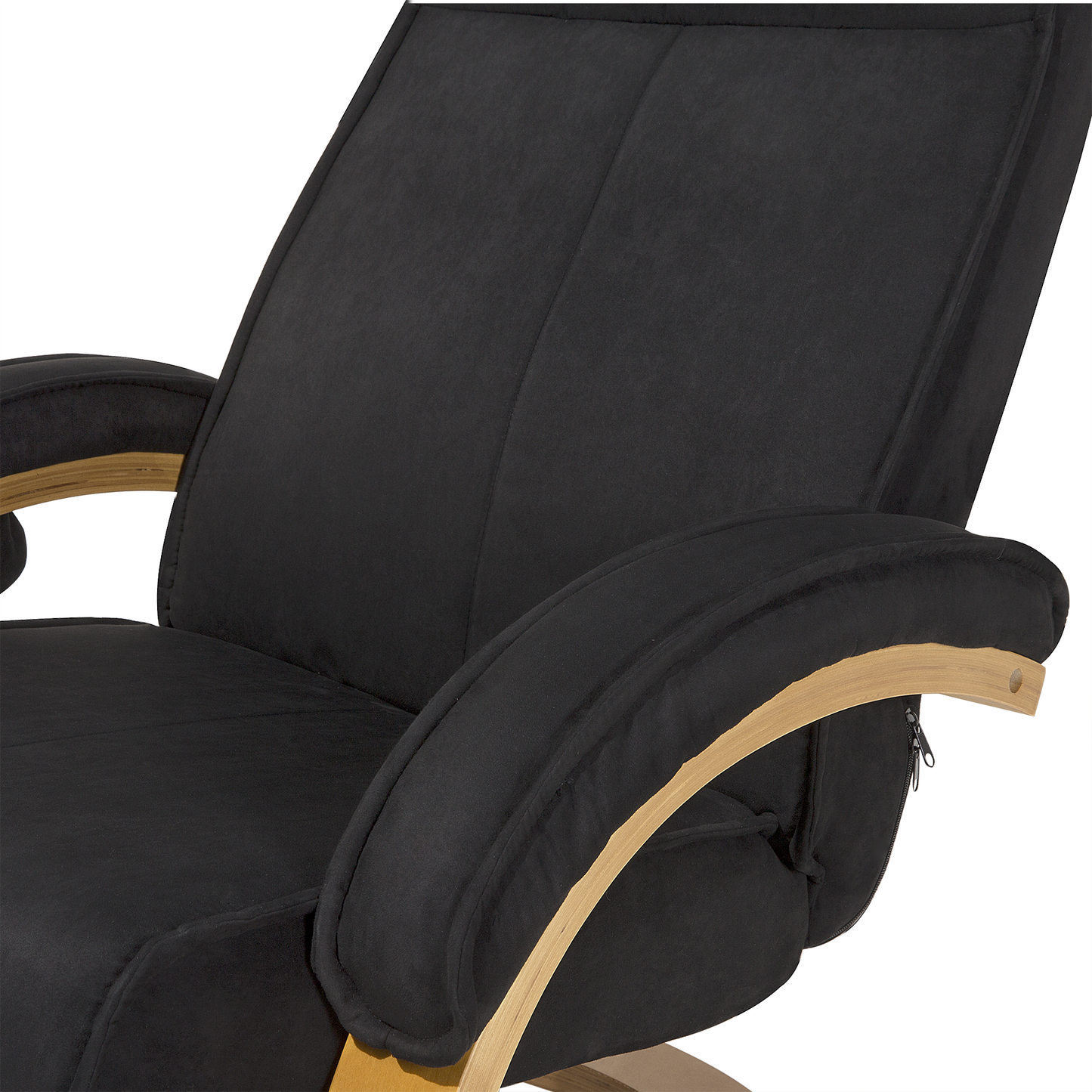 Massagestuhl HERO mit Fussstütze Stoff Schwarz