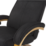 Massagestuhl HERO mit Fussstütze Stoff Schwarz
