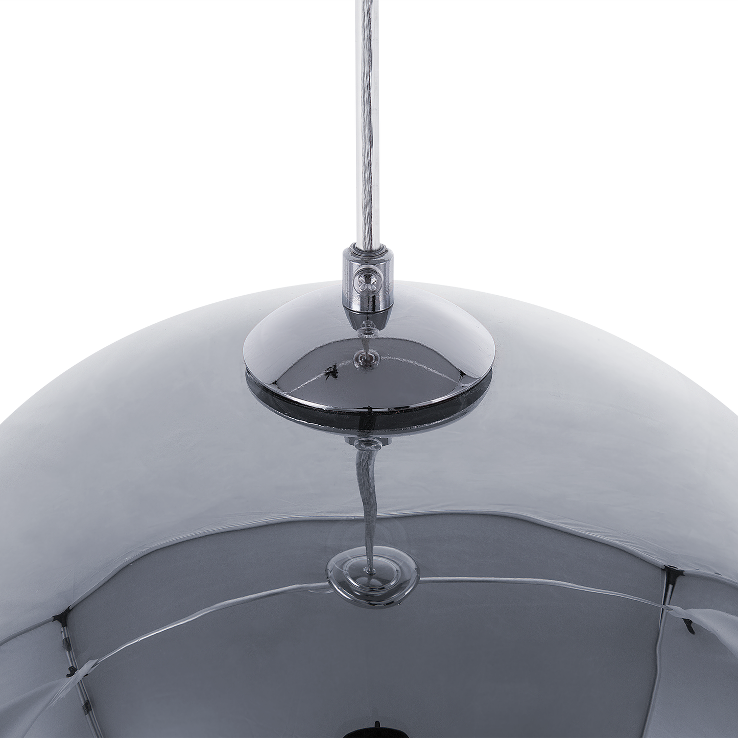 Hängelampe Glas silber Kugelform ASARO