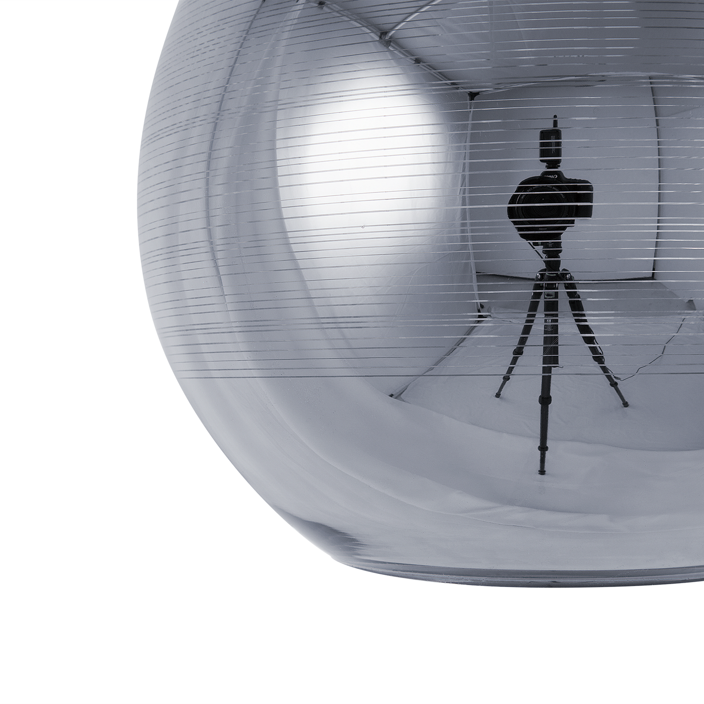 Hängelampe Glas silber Kugelform ASARO