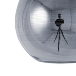 Hängelampe Glas silber Kugelform ASARO