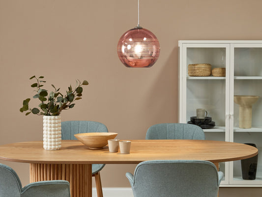 Hängelampe ASARO Glas Rosa