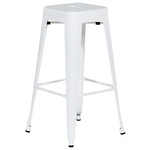 Set mit 2 Barhockern CABRILLO Metall Weiss