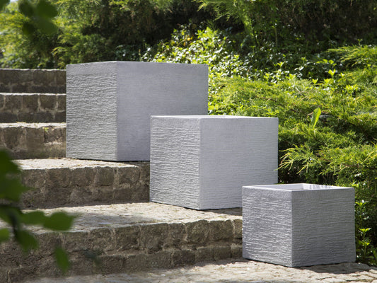 Blumentopf weiss quadratisch 30 x 30 x 28 cm PAROS