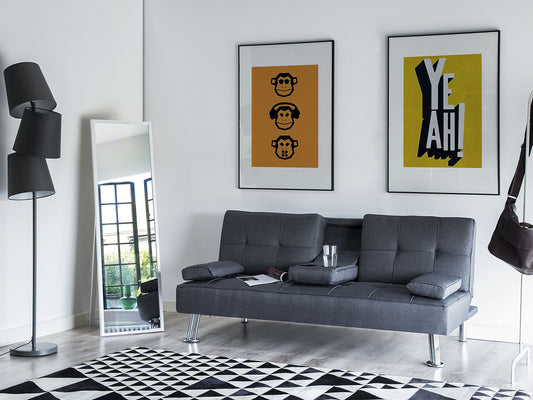 3-Sitzer Schlafsofa dunkelgrau ROXEN