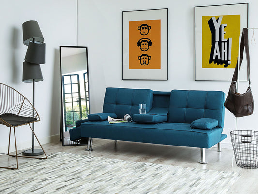 3-Sitzer Schlafsofa blau ROXEN