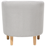 Sessel HOLDEN mit Fussstütze Stoff Hellgrau