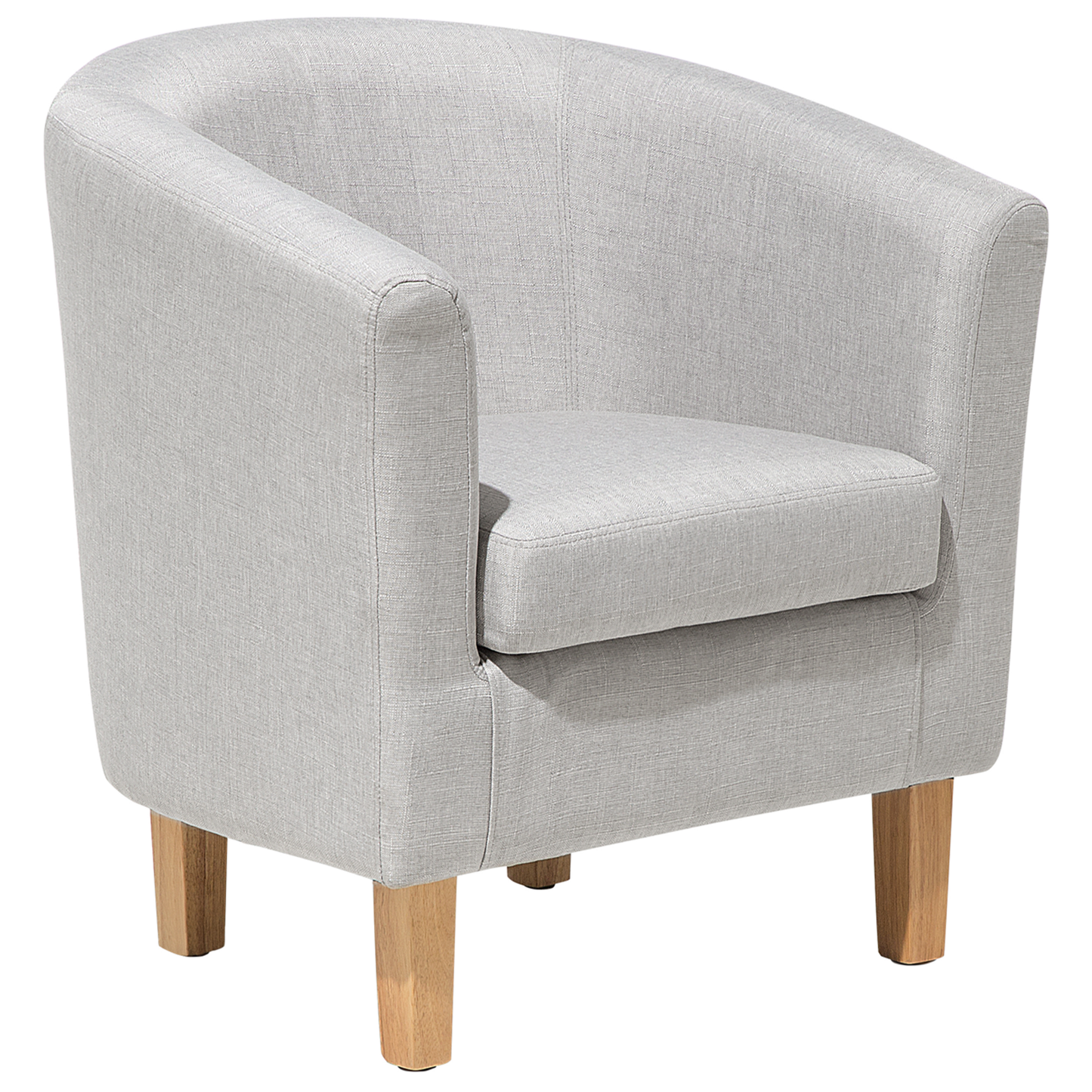 Sessel HOLDEN mit Fussstütze Stoff Hellgrau