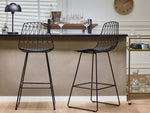 Set mit 2 Barstühlen PRESTON Metall Schwarz
