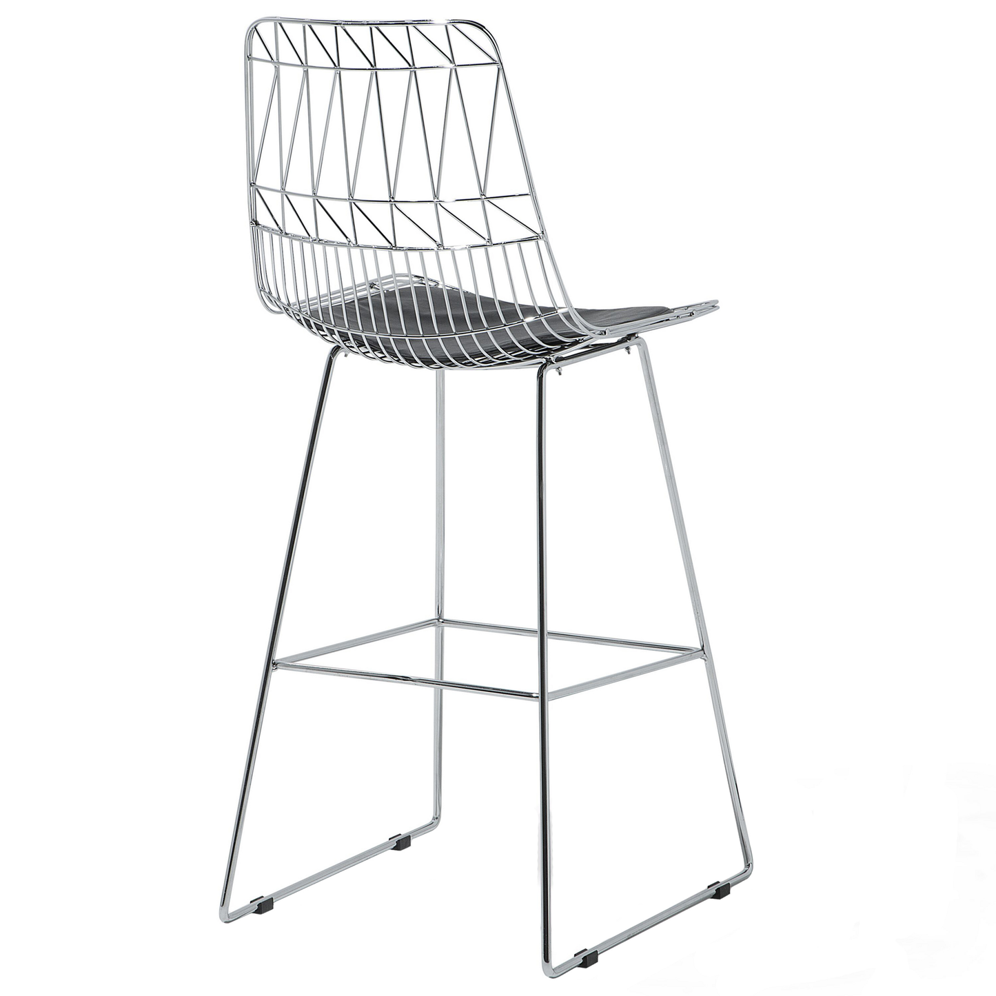 Set mit 2 Barstühlen PRESTON Metall Silber