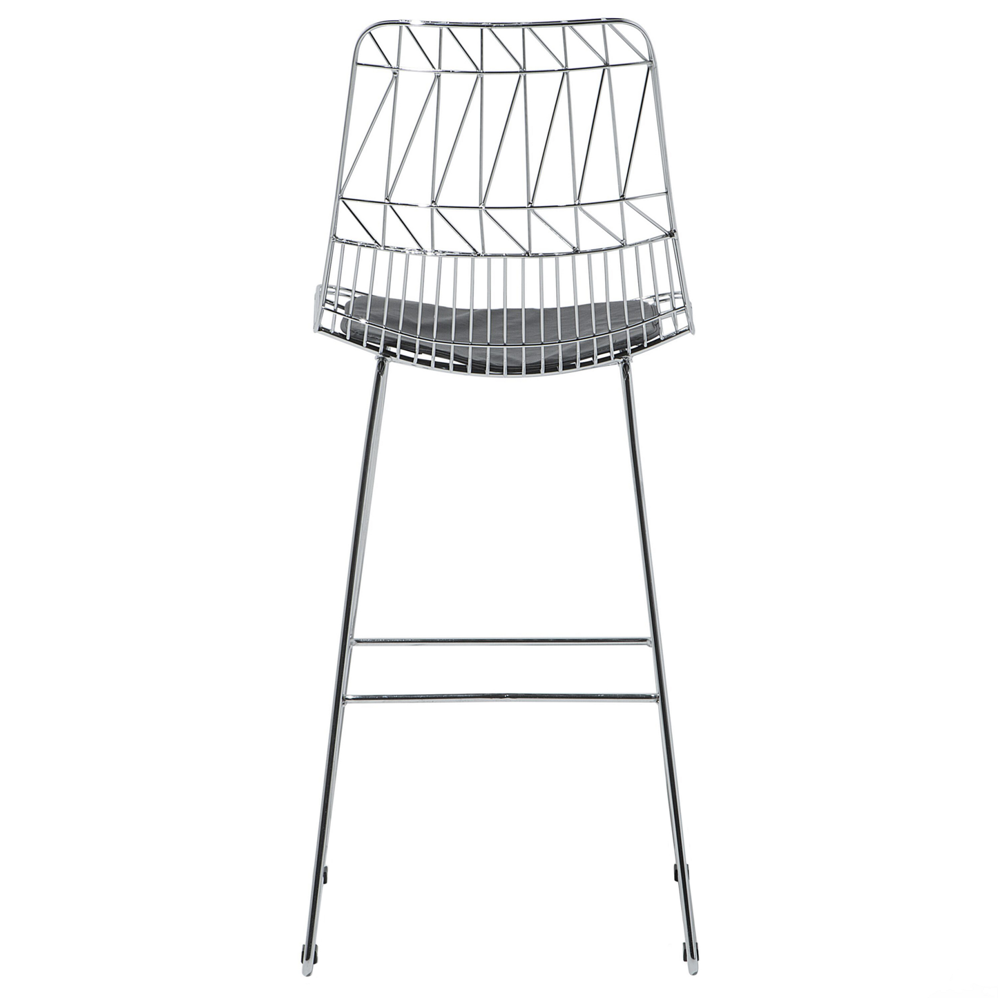 Set mit 2 Barstühlen PRESTON Metall Silber